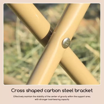 Cross bracket folding stool frame durable camping seat support UK