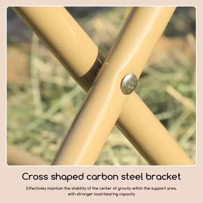 FOLDABLE BACKPACK STOOL_1 Sturdy metal frame folding stool providing instant seating for UK hiking.