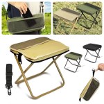 Portable foldable backpack stool with storage compartment for UK outdoor adventures.
