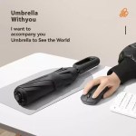 One-touch auto open and close button on portable folding umbrella UK.