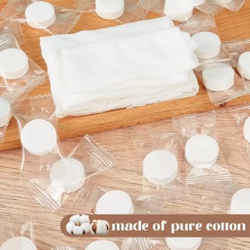 compressed cotton towel tablets pure cotton travel wipes compact hygiene UK