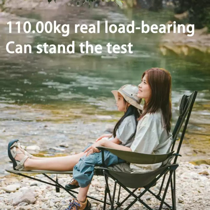 Ergonomic T05 camping lounge chair: Stylish folding seat for festivals and gardens.