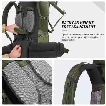 hiking backpack breathable back panel padded straps outdoor trekking bag UK