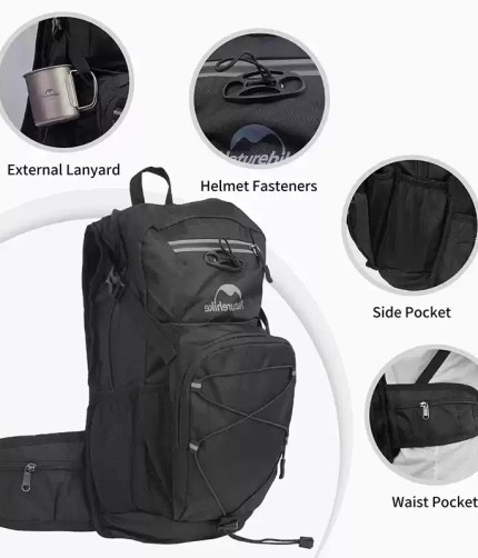 Naturehike Cielo cycling backpack with helmet fasteners side pocket and external lanyard