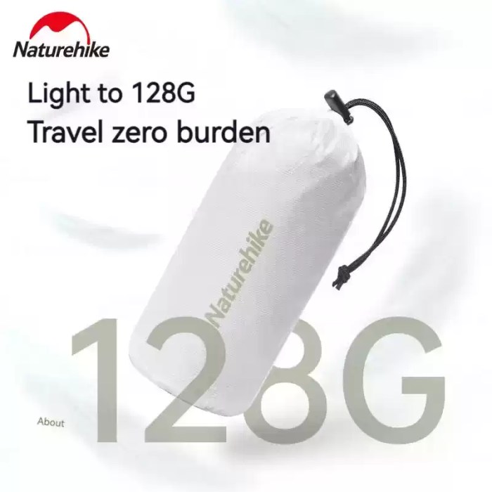 NATUREHIKE FLAME ULTRALIGHT SLEEPING BAG LINER_5 Naturehike Flame sleeping bag liner packed into lightweight travel pouch at 128g