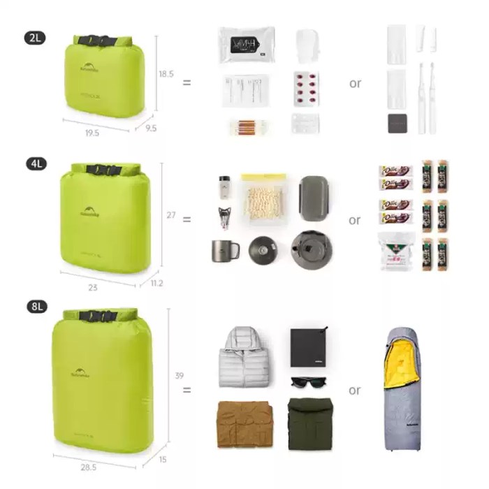 Compact streamlined storage bag fitting perfectly into rucksacks and cycling panniers.