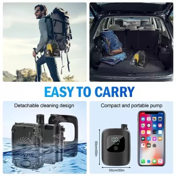 camping shower pump easy to carry, detachable design and compact size for travel
