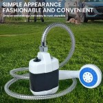 UK camping shower pump with hose and handheld shower head