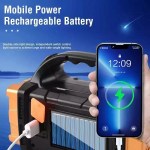 Durable water-resistant casing on multifunctional LED lantern and power bank UK.