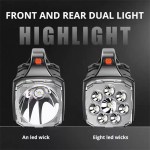 Sturdy hook on LED camping lantern for easy tent hanging UK.