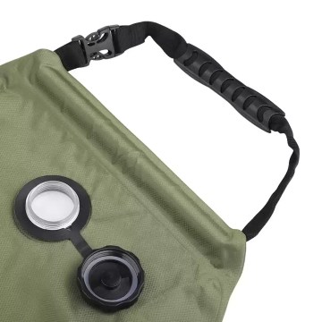 solar heated shower bag eco camping hot water solution UK