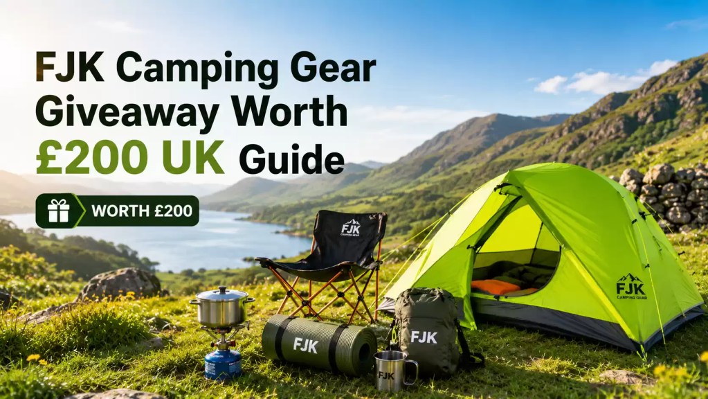 FJK Camping Gear UK giveaway with camping tent and outdoor gear prize