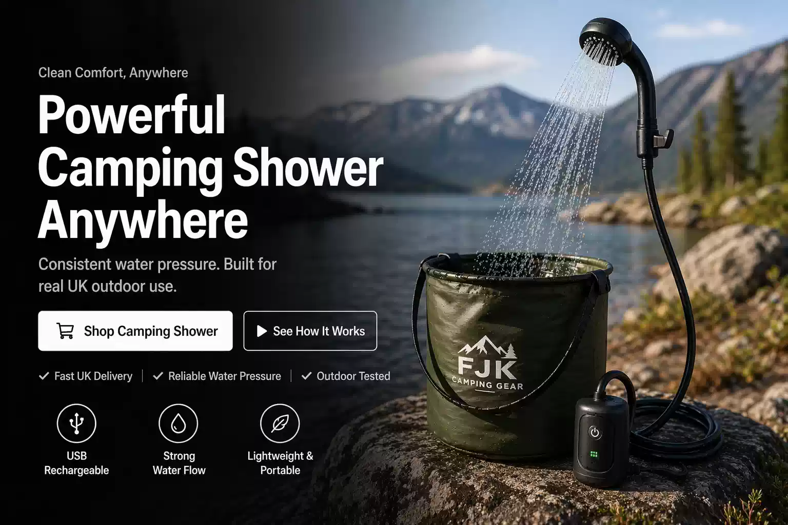Camping shower UK