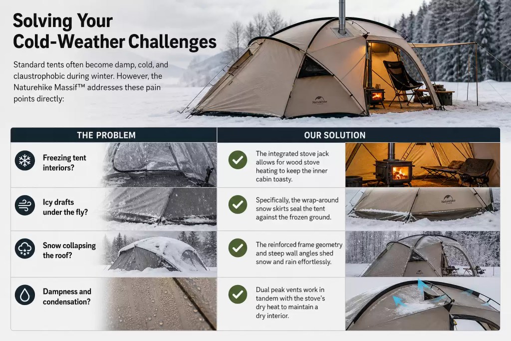 An infographic showcasing positive customer reviews and star ratings for a Naturehike sleeping bag across Amazon, Reddit, Google, Decathlon, and Trustpilot.