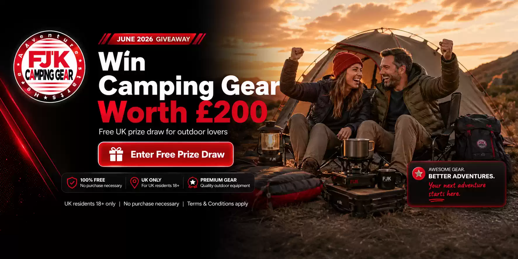 FJK Camping Gear June 2026 Giveaway