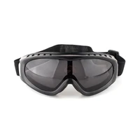 Black Smoke Ski Goggles Black ski goggles with dark smoke lens and adjustable strap