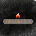 Close-up view of the interior extra-thick black velvet and plush lining designed for superior insulation and cold weather protection