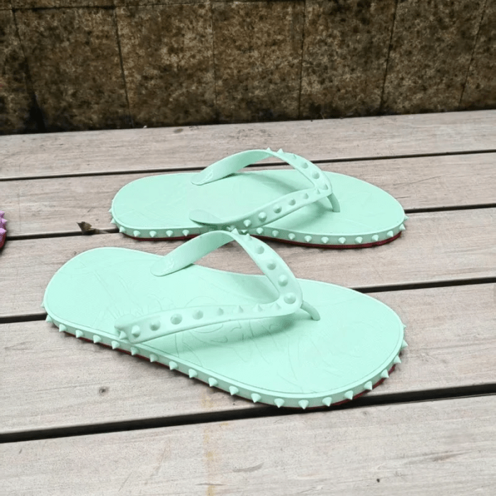 Studded Rubber Flip Flops