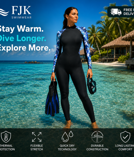 Women's One-Piece 3mm Neoprene Diving Suit for diving surfing and more