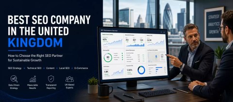 UK business owner and SEO consultant reviewing search strategy, website performance and organic growth.