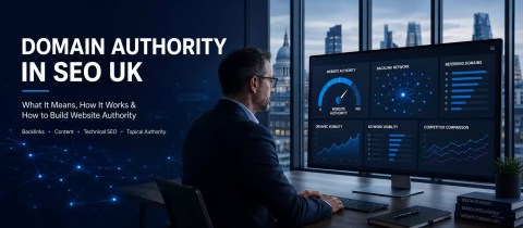 SEO strategist analysing website authority, backlinks, referring domains and organic search visibility for a UK website.