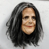 Witch Costume Mask Old witch costume mask with aged face detail and long dark hair
