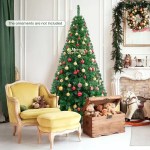 Artificial Christmas tree displayed with festive ornaments in a living room.