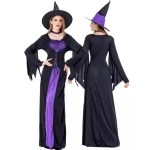 Women purple and black witch Halloween costume
