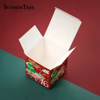Christmas advent calendar box featuring a festive snowman design Open Christmas advent calendar gift box showing foldable packaging design